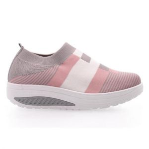 Women Casual Sock Shoes Breathable Mesh Color Splicing Platform Sneakers