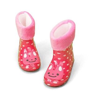 shopping נעלים לילדים Children Girls Boys Cartoon Cotton Padded Jelly Winter Warm Rain Boots