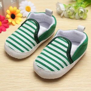 Toddler Baby Infant Naval Stripe Walkers Soft Soles Crib Shoes