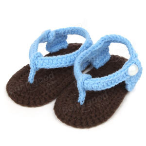 shopping נעלים לתינוקות Baby Children Toddler Crochet Handmade Knitted Casual Shoes