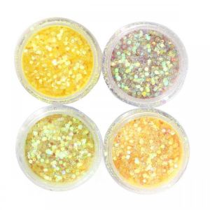 shopping ציפורניים Yellow Glitter Powder Shining Iridescent Mixed Mermaid Luster Decoration Dust Eye Shadow