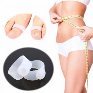Slimming Silicone Magnetic Toe Rings Weight Loss Transparent Silicon 1 Pair