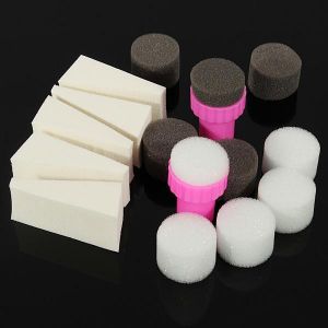 Nail Art Decoration Tools Transfer Template Polish Sponges DIY Changeable Stamper Design