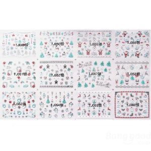 3D Sliver Christmas Style Nail Art Sticker