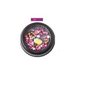 1 Bottle Diamonds Nails Sticker Colorful Beads Crystal Nail Art Decorations