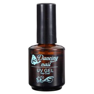 DANCINGNAIL Soak Off UV LED Gel Nail Polish Base and Top Coat Kit