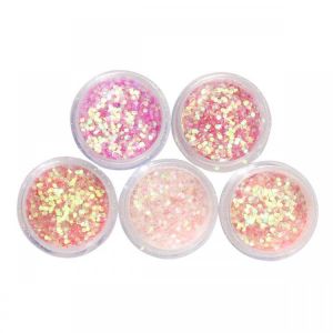 Pink Shining Mixed Glitter Powder Sequins Nail Art Decoration Dust Rose Red Mermaid Effect Ornaments