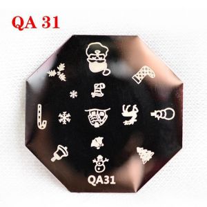 Dancingnail Christmas Nail Stamping Plates Image Stamp Template Manicure Stencil Santa Claus