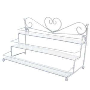 3 Tiers Alloy Nail Polish Display Organizer Rack Stand Cosmetic Makeup