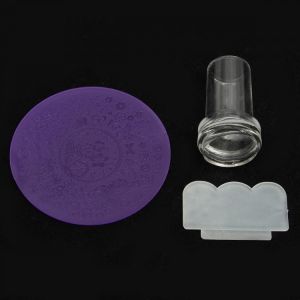 3pcs DIY Nail Art Stamp Stencil Stamper Set Scraper Design Stamping Template Image Printer Plate Kit