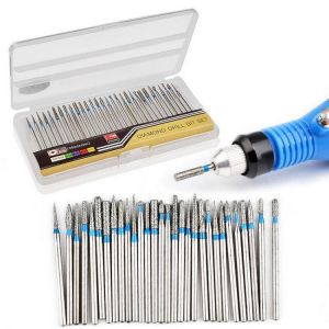 shopping ציפורניים 30pcs Electric Power Drill Bits Polishing Engraving Grinder Nail Salon Tungsten Steel Manicure Tools