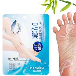 shopping טיפוח העור ROLANJONA Milk Bamboo Feet Mask Baby Foot Peeling Masks Deep Exfoliating Repairing Squishy