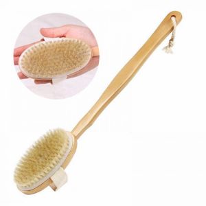 shopping טיפוח העור Detachable Bath Brush Wooden Handle Natural Bristles Exfoliating Brush Body Skin Soothing Cleansing