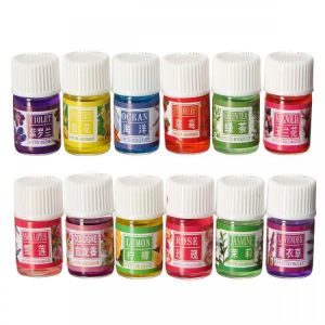 12pcs Flower Essential Oil Set  Spa Aromatherapy Pure Therapeutic Plant Headache Relief Home