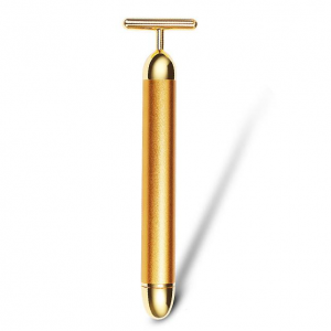Beauty Bar 24K Golden Pulse Electric Facial Massager T-Shape Anti-wrinkle Vibration Face Massage Tools Tighten