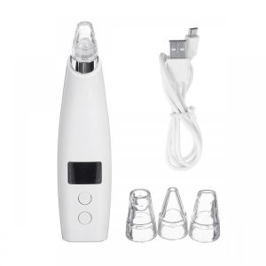 USB Electric Blackhead Suction Remover 3 Gears Dry Oily Normal Skin Deep Cleanning Pores Dead Skin Cells Removal Machine with 4 Ti