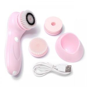 3 In1 USB Electric Cleaning Brush 360&deg; Rotating Rechargeable Waterproof Face Cleaner Skin Care