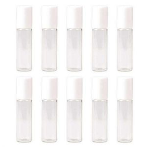 shopping איפור 5ml Empty Clear Glass Roll on Bottles Refillable Roller Ball Essential Oil Liquid Bottle