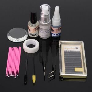 11pcs Eyelash Extension Set Individual Tweezers Glue Eye Lash Brush Mascara Applicator Makeup Case