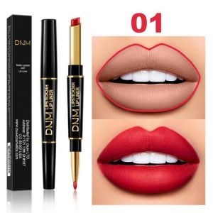 Matte Double-head Non-stick Cup Lipstick Lip Liner Waterproof Long-lasting Lipstick Lip Makeup