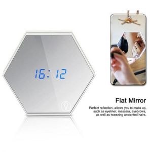 Three-Color Multi-function Mirror LED Makeup Mirror Light Night Light Alarm Clock