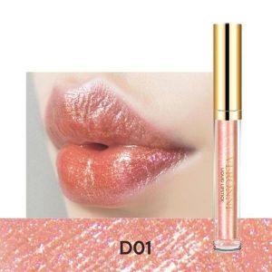 Glitter Lip Gloss Lips Pigment Mineral Liquid Lip Stick Gold Shimmer Long Lasting Makeup Cosmetics