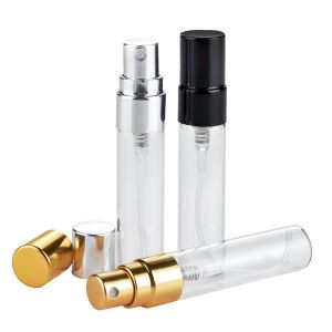 shopping איפור 5ml Empty Glass Perfume Bottles Refillable Aluminum Atomizer Portable Container