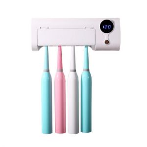 shopping טיפוח חלל הפה והשיניים UV Toothbrush Sterilizer Toothpaste Dispenser Wall Mounted Toothbrush Toothpaste Holder