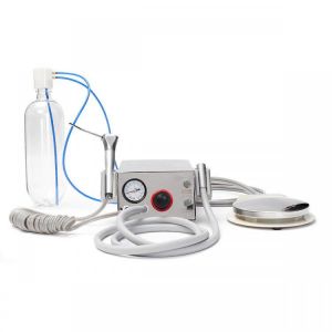 Portable Dental Turbine Unit 3 Way 4 Hole &amp; 600ml Bottle Air control Foot switch Dental Tools