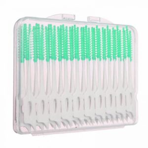 40pcs Interdental Between Teeth Floss Brush Elastic Massage Gum Toothpick
