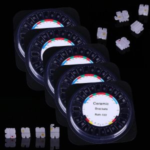 5 Boxes Dental Teeth Orthodontic Ceramic Bracket Braces Roth .022 Hooks 3-4-5