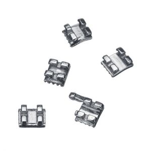 200Pcs/10Packs Mini Metal Dental Orthodontic Brackets 3 Hooks 022" Slot Edgewise Tools