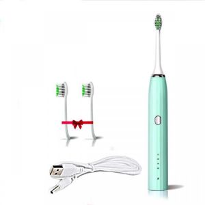 4 Stalls Electric Toothbrush USB Rechargeable Soft Toothbrush Sonic Wave Vibration IPX7 Waterproof