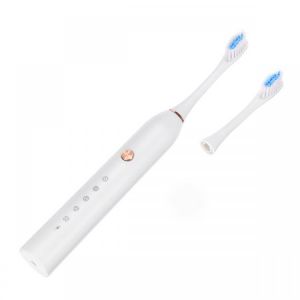 IP67 Powerful Ultrasonic Electric Toothbrush USB Charging Tooth Brush Oral Care Teeth Cleaner With Replacement Heads