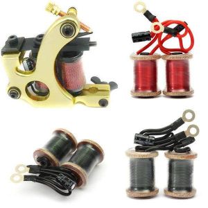 shopping קעקועים Dual Wrap Hand Wound Tattoo Supply Machine Shader Liner Copper Wire Coils