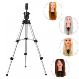 Mannequin Head Tripod Hairdressing Training Head Holder Hair Wig Stand Tools