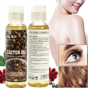 100% Pure Castor Oil Cold Pressed Moisturiser Hydrating Skin &amp; Hair Care Hair Growth Essence