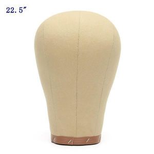 Canvas Block Head Mannequin Head Model Hat Display Hair Wig Holder 3 Size to Choose