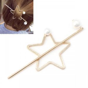 shopping שיער ואביזרים Star Shaped Pearl Alloy Elegant Hair Clip Decoration Ornaments Accessories Lady Girl