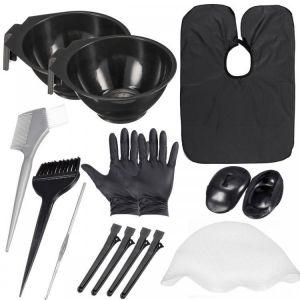 13Pcs/Set Salon Hair Coloring Dyes Kit Dye Brush Comb Bowl Earmuff Tint Tool Set