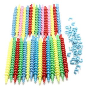 75pcs Plastic Hairdressing Spiral Hair Perm Rod Hair Styling Tools Salon Barber DIY