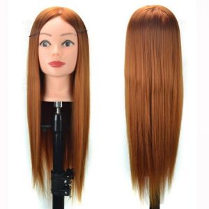 Hair Training Mannequin Head High Temperature Fiber Salon Model With Clamp Practice Braided Hair