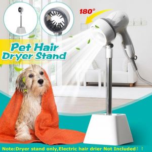 shopping מודדי לחץ דם וחום Pet Hair Dryer Holder 180 Degree Rotating Hair Dryer Bracket Dog Dry Hair Convenient Practical Dog Grooming Cleaning Supplies