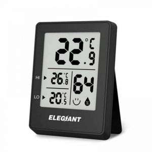 ELEGIANT Digital Thermometer Hygrometer Home Electronic Indoor Outdoor Hygrometer Temperature Sensor Monitor Stand