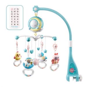 59cm x 23.5cm 3 x AA Batteries Bed Bell Remote Control Music Box Help Sleep Exercise Baby&#039;s Hand-eye Coordination