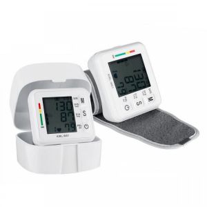 shopping מודדי לחץ דם וחום Blood Pressure Monitor with Cuff Household Wrist Voice Electronic Sphygmomanometer Battery Type