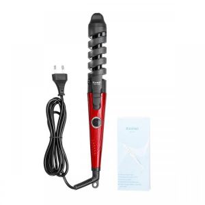 KEMEI KM-1026 360 Roatating Hair Curler Ceramic Coating Curling Iron with Floating Plates Hair Styling Wand