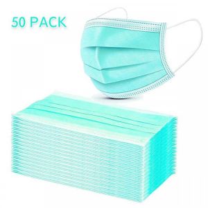 shopping מוצרי בריאות 50Pcs Disposable Mouth Face Masks Anti-virus Face 3-layer Respirator Mask Dust-Proof Personal Protection