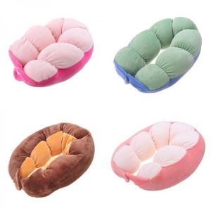 Soft Breathable Button Down Cervical Traction Head Neck Pillow Cushion Pain Relief Sleeper Travel
