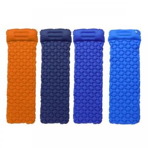 Ultralight Inflatable Sleeping Mat Multi-use Waterproof Camping Air Pad Foldable Roll Bed Mattress With Pillow